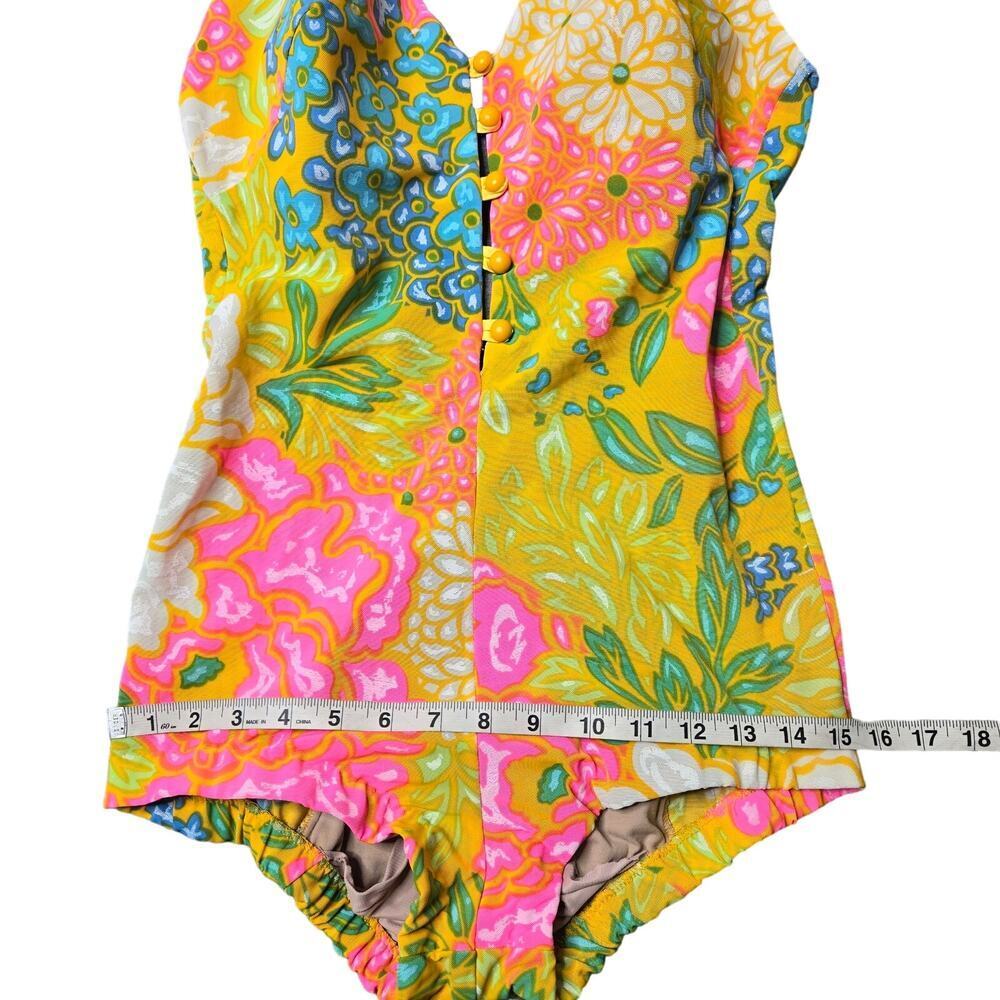 Cole of California Vintage One Piece Floral Swimsuit Size: M - Picture 3 of 14
